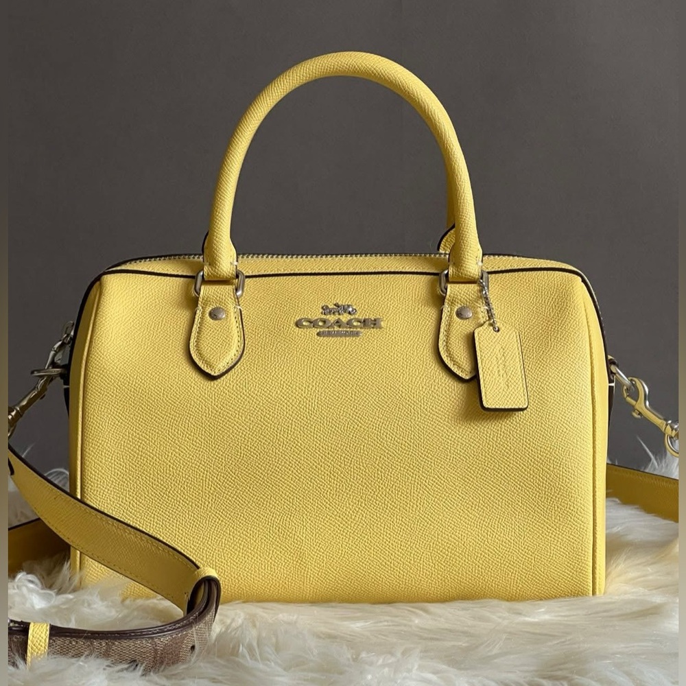 💰SOLD - CH322 - Coach Rowan Satchel with Signature Canvas Detail - Picture 1 of 12